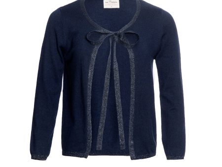 Glittered Ribbon Sweater For Cheap