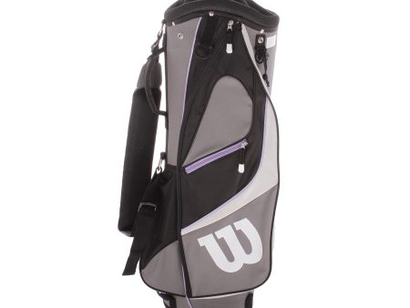 Wilson Second Hand Cart Bag - Black Grey Purple Online Sale